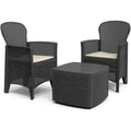 set bistro antracite con cuscini