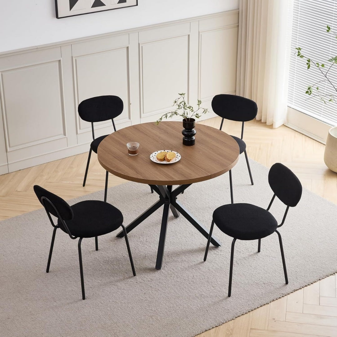 set sala da pranzo nero velluto per antiscivolo