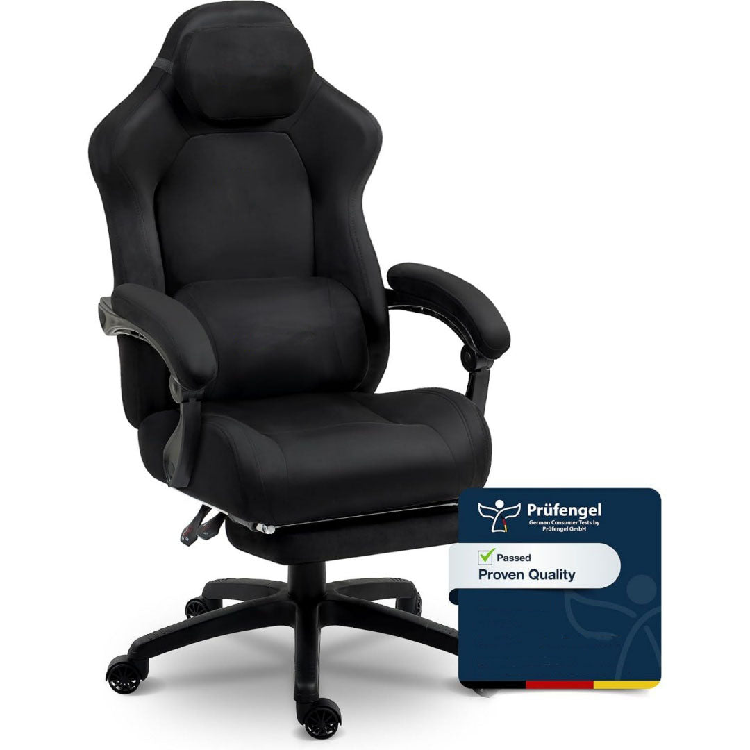 sedie gaming nero velluto relax morbido