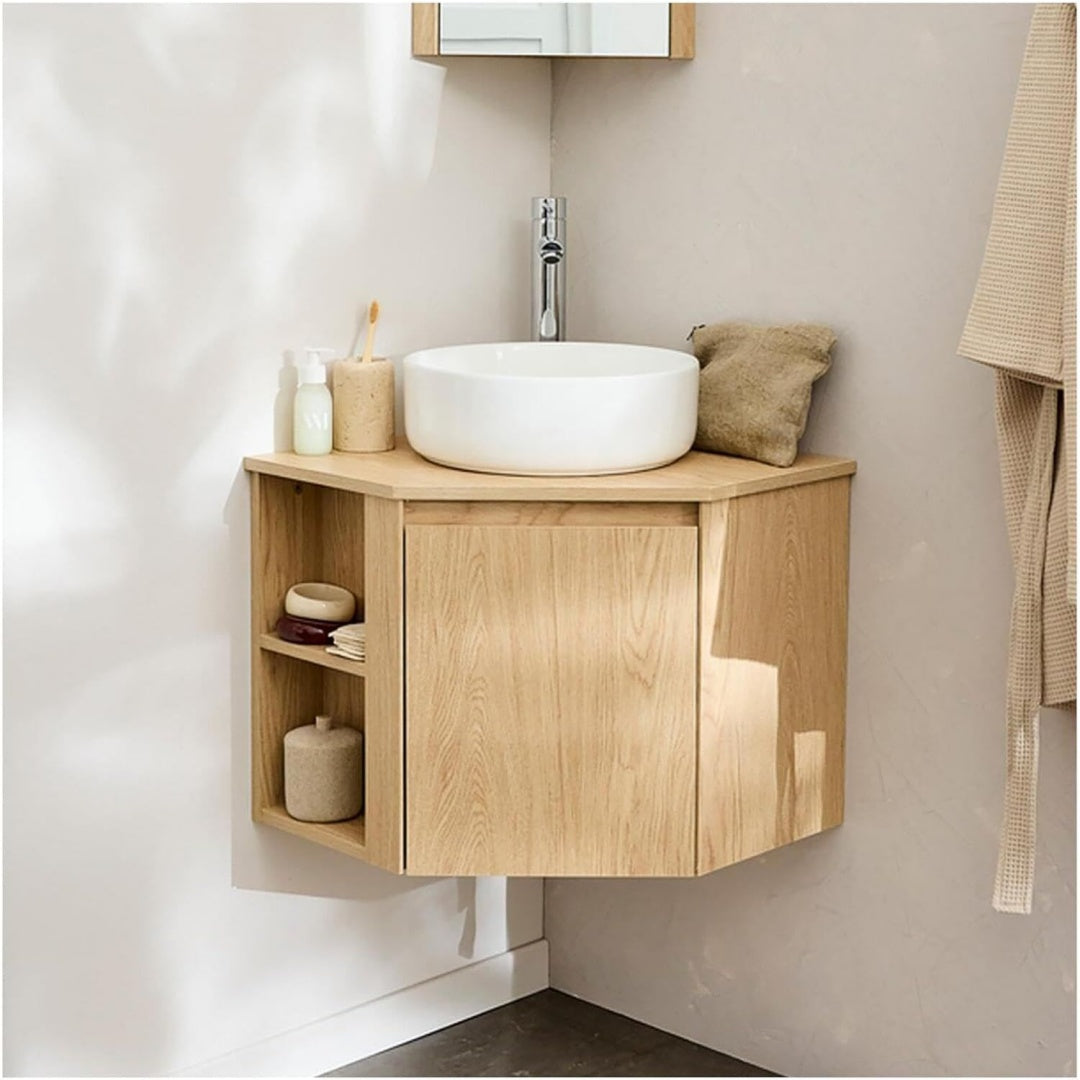 set arredo bagno marrone